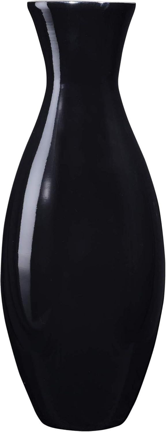 Villacera Handcrafted 20” Tall Black Classic Floor Vase
