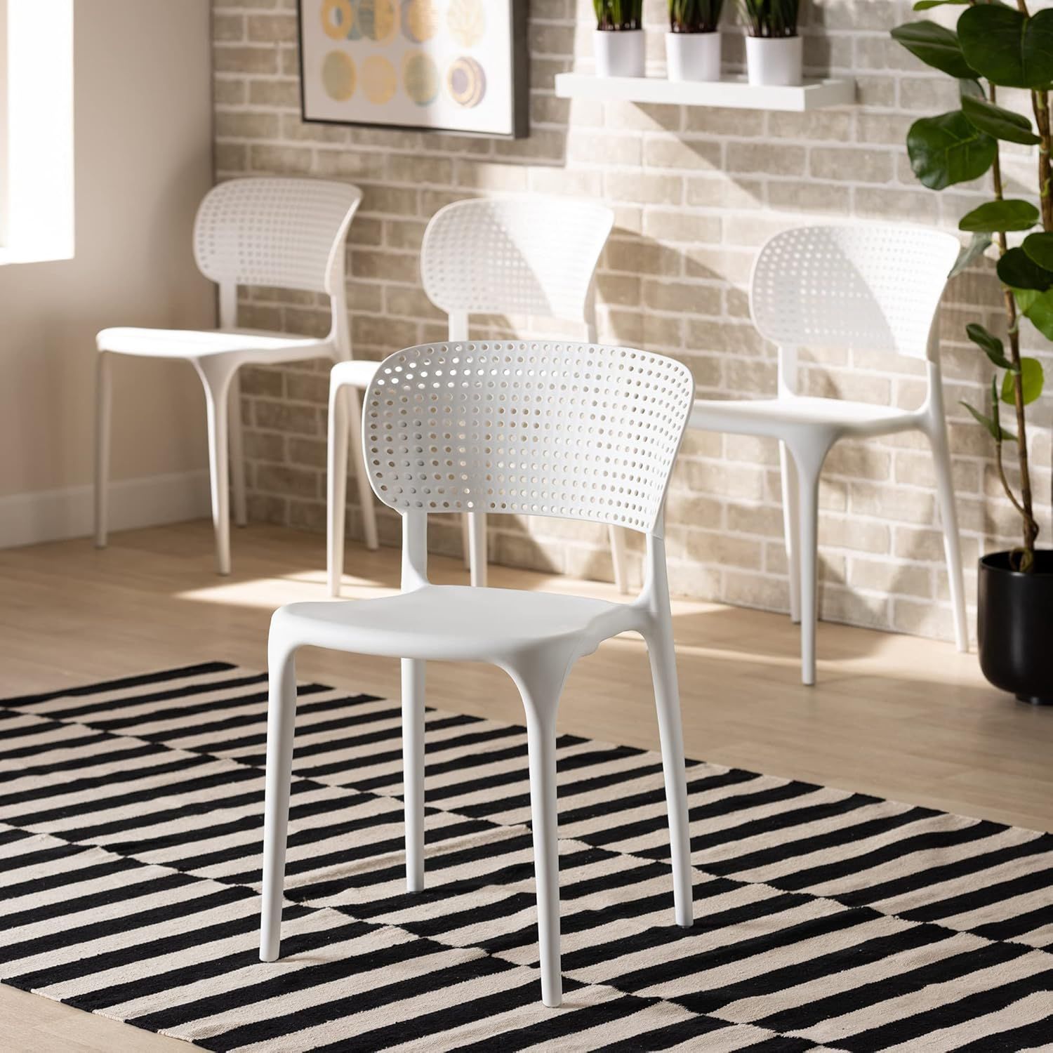 Baxton Studio Modern Contemporary Chair Set, Set of 4