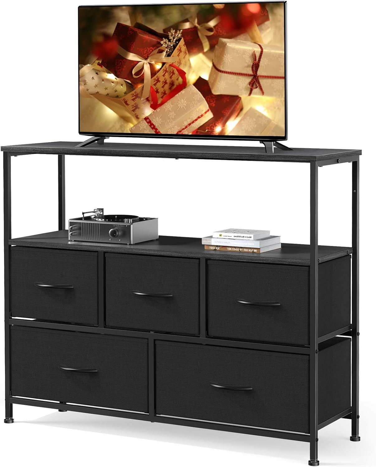 NEWBULIG 5-Drawer Fabric TV-Stand