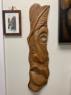 Carved Wooden Face Wall Hanging
