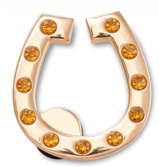 Crocs Jibbitz, Gold Studded Horseshoe