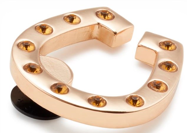 Crocs Jibbitz, Gold Studded Horseshoe