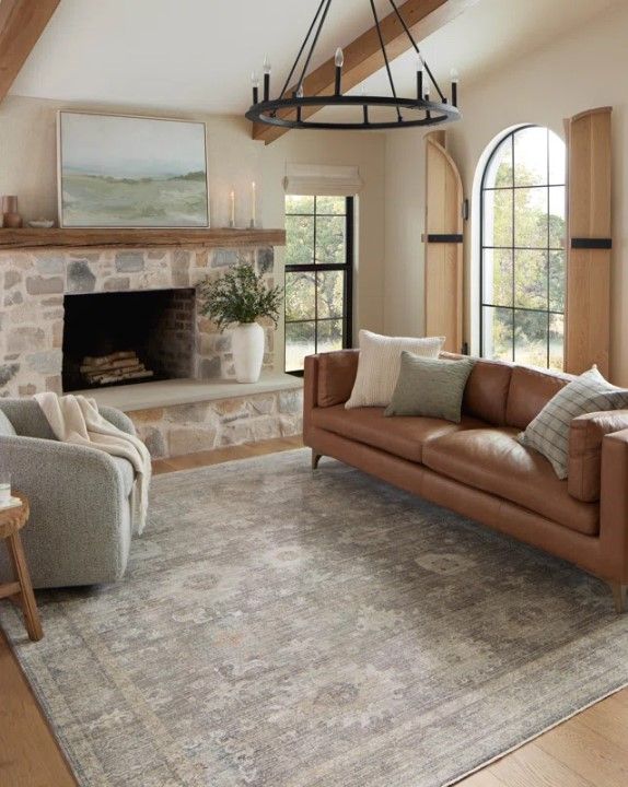 Joanna Gaines X Loloi Millie Stone / Natural Area Rug, 3&#39;6&quot; x 5&#39;6&quot;