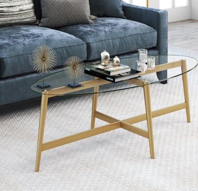 Willa Arlo Interiors Tuller Glass Top Coffee Table