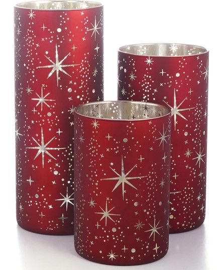 Mr. Christmas Twinkling Star Hurricanes (set of 3), Red