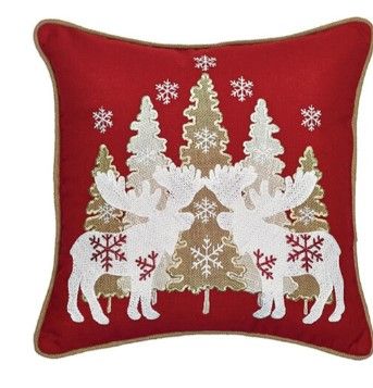 Mera Linens Moose in the Woods Cushion Cover (1)