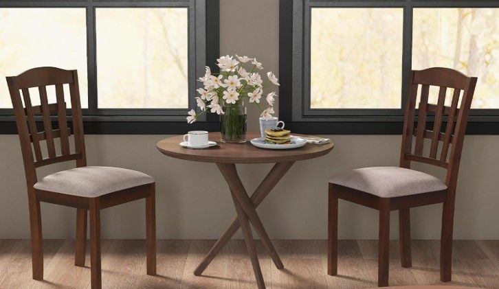 GOFLAME Wooden Dining Chairs, Set of 2