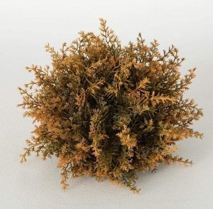 8 in. Artificial Golden Cypress Fall Orb