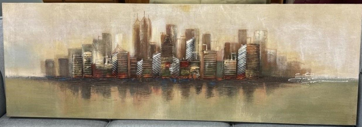 Wrapped Canvas Textured Cityscape