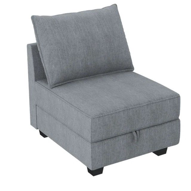 HONBAY Modular Chair w/Storage , Armless