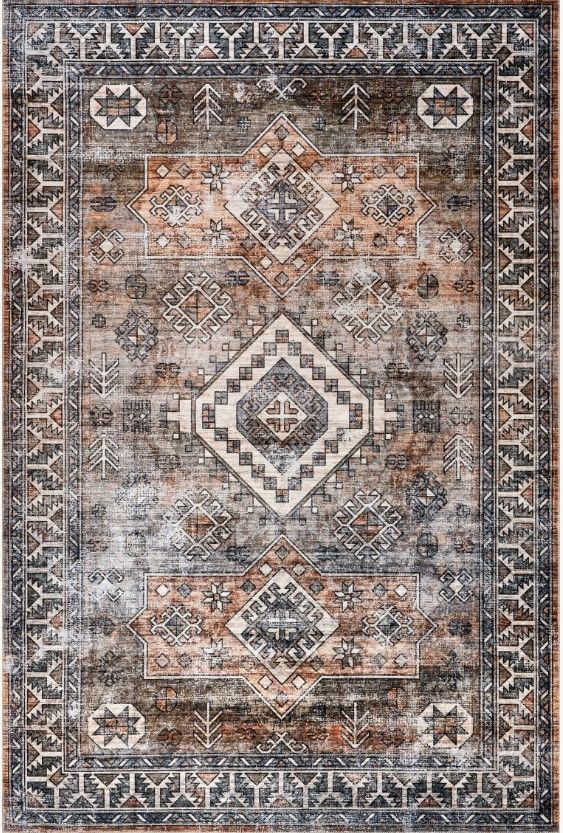 nuLOOM Bowie Tribal Pattern Area Rug, 8&#39; x 10&#39;, Rust