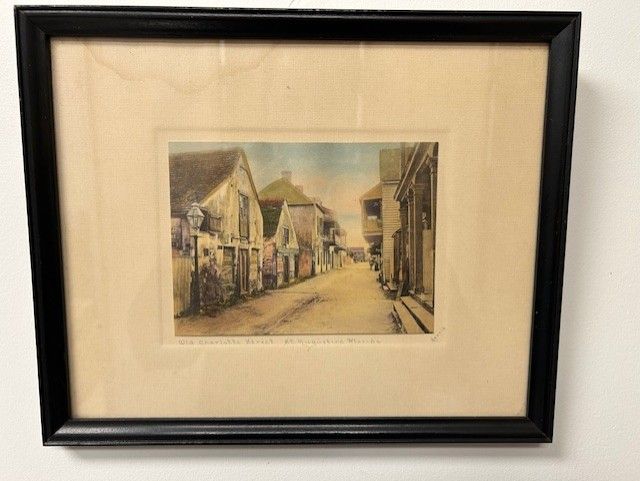 As Is - Antique Colored Etching Old Charlotte Street
