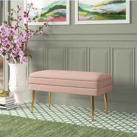 Etta Avenue Grayton Polyester Upholstered Storage Bench