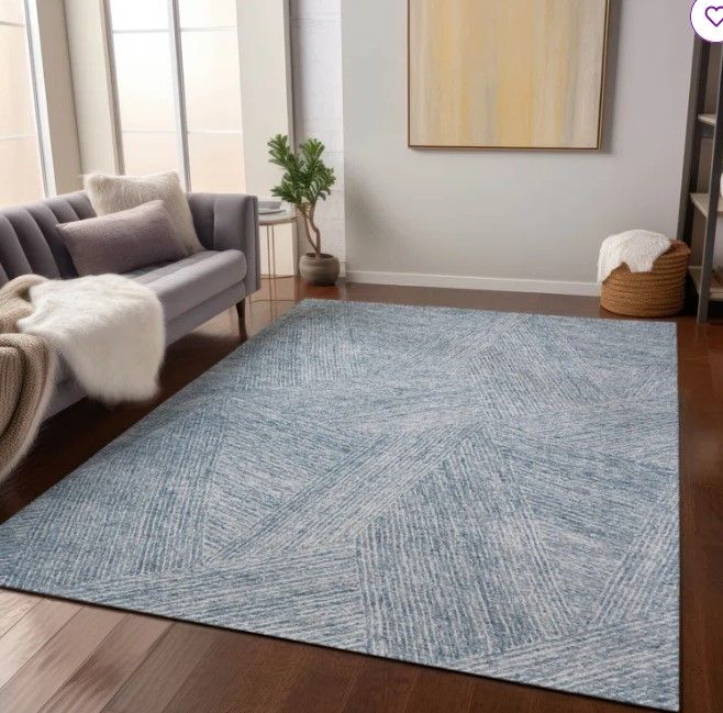 5&#39; x 7&#39;6&quot; Machine Washable Chayden ACN991 Denim Rug