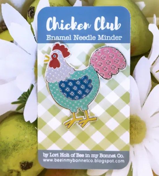Lori Holt; Chicken Club Enamel Needle Minder