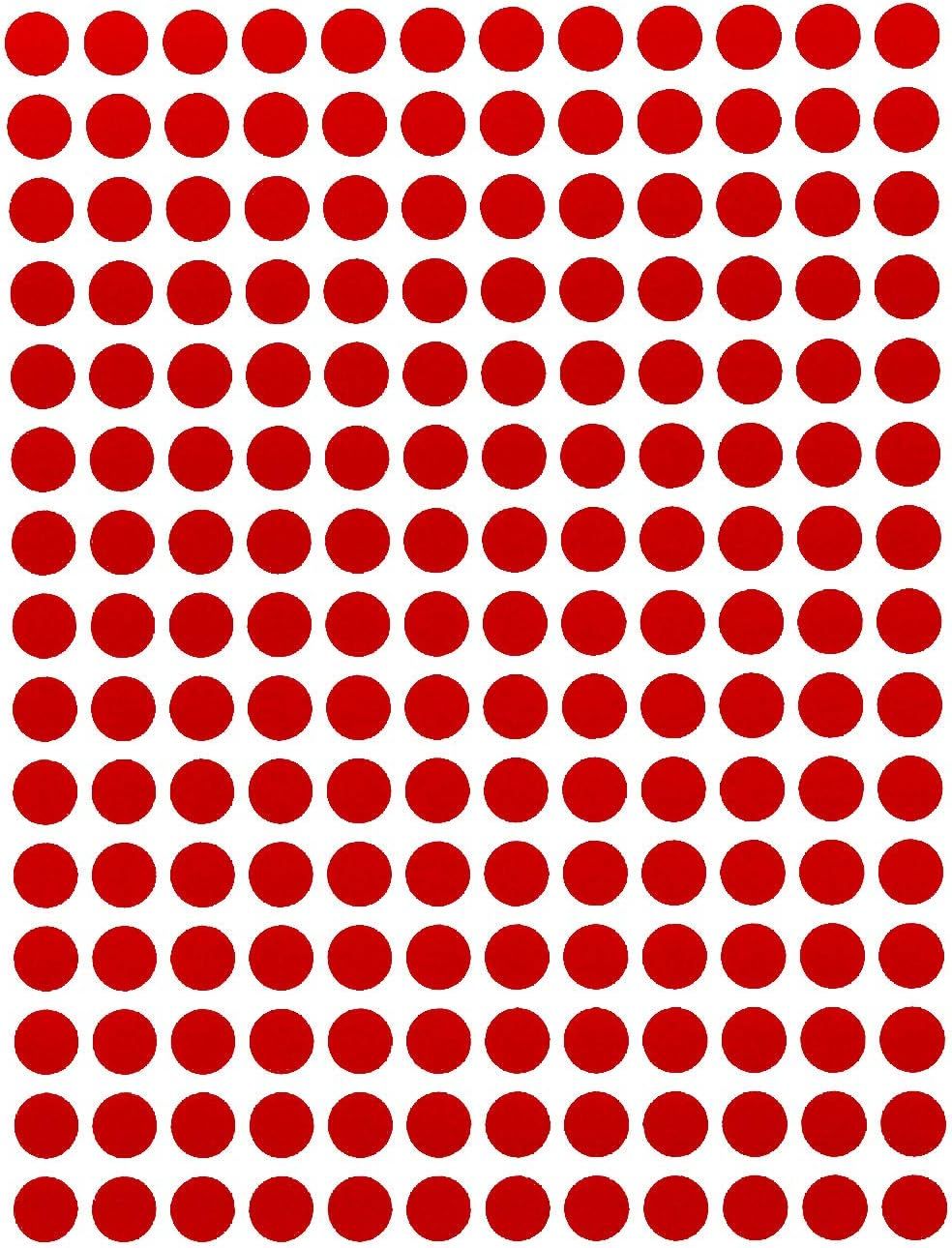 Royal Green; Dot Sticker ¼” inch 8mm, Color: Red