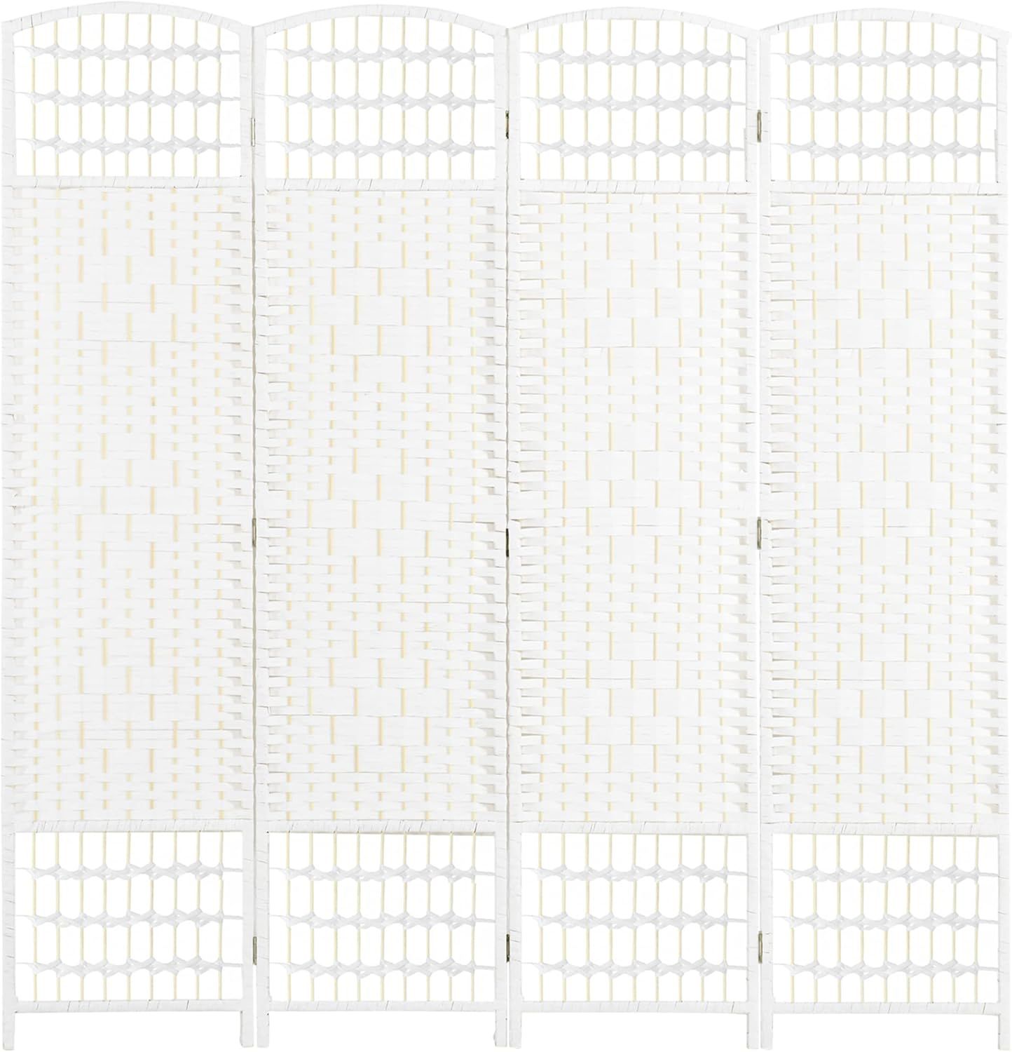 HOMCOM 4 Panel Room Divider, White