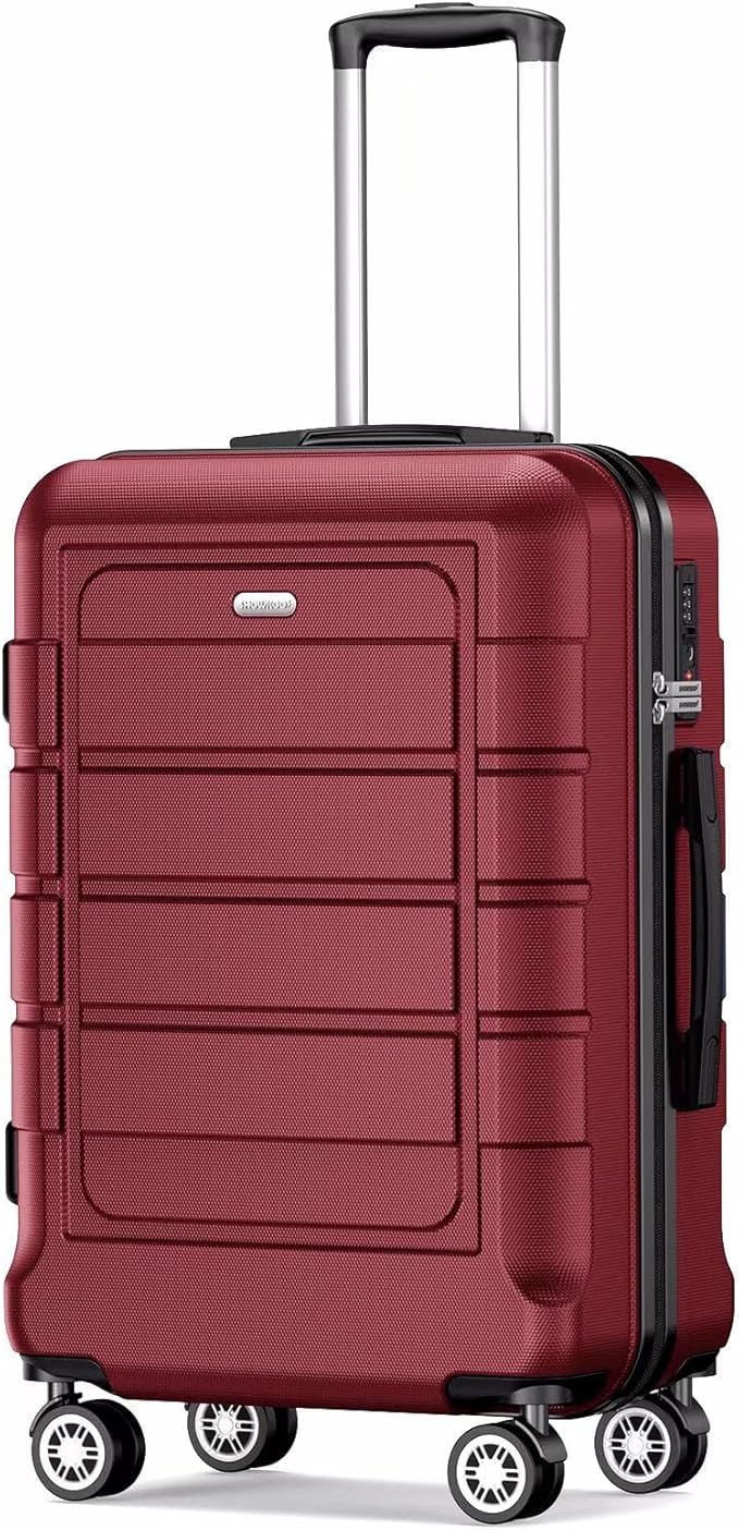 SHOWKOO  Durable Expandable Hardside Carry-On Suitcase