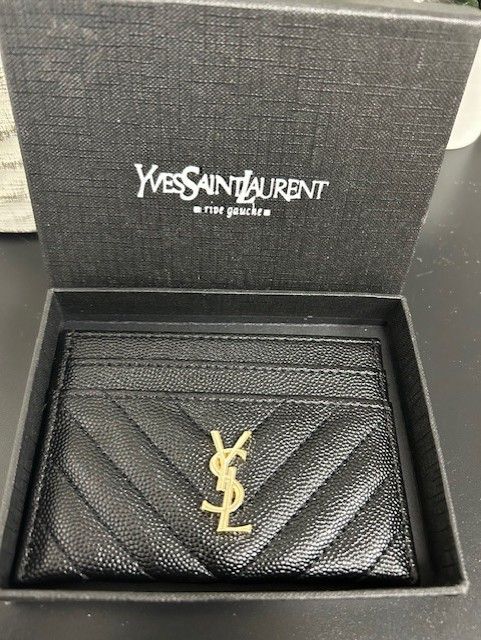 YSL Card Case Holder *Imitation* Blk/Gold