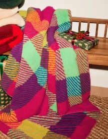 OUI SHERPA MULTI PLAID THROW BLANKET