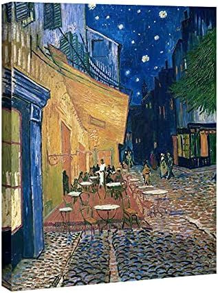 *Imperfect* Wieco Art Cafe Terrace at Night Large Canvas, 36&quot;x24&quot;