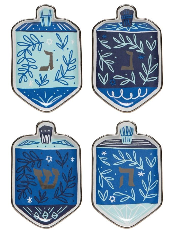 Danica Jubilee Set of 4 Shape Dish Dreidels