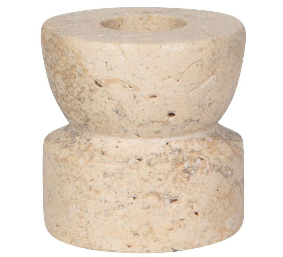 Danica Heirloom Petra Travertine Travertine Candle Holder