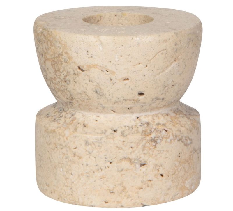 Danica Heirloom Petra Travertine Travertine Candle Holder