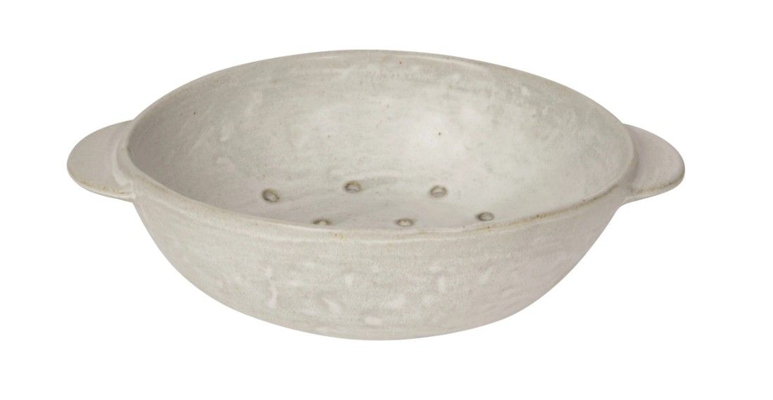 Danica Heirloom Ivory Stoneware Fruit Bowl, 9 inch