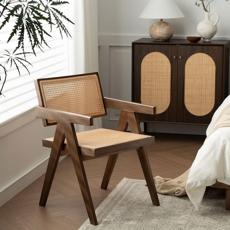 EYYTHUNG Rattan Dining Chairs, Set of 2