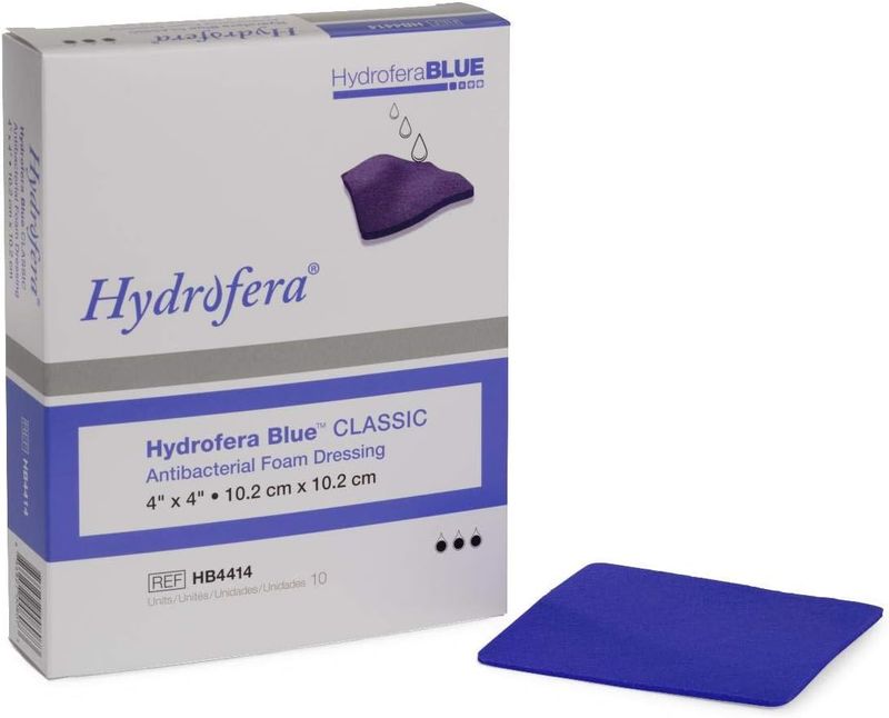 Bacteriostatic Foam Dressing 4&quot; X 4&quot;, Box of 10