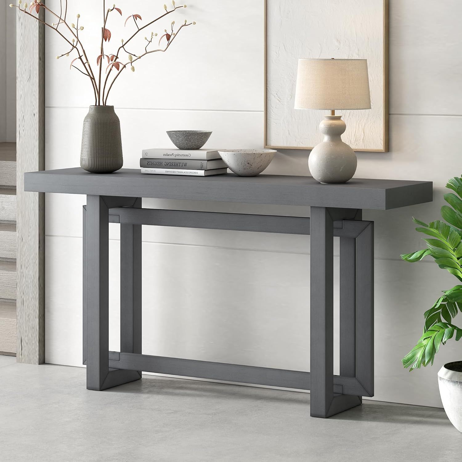 YABTOP Contemporary Wood Top Console Table