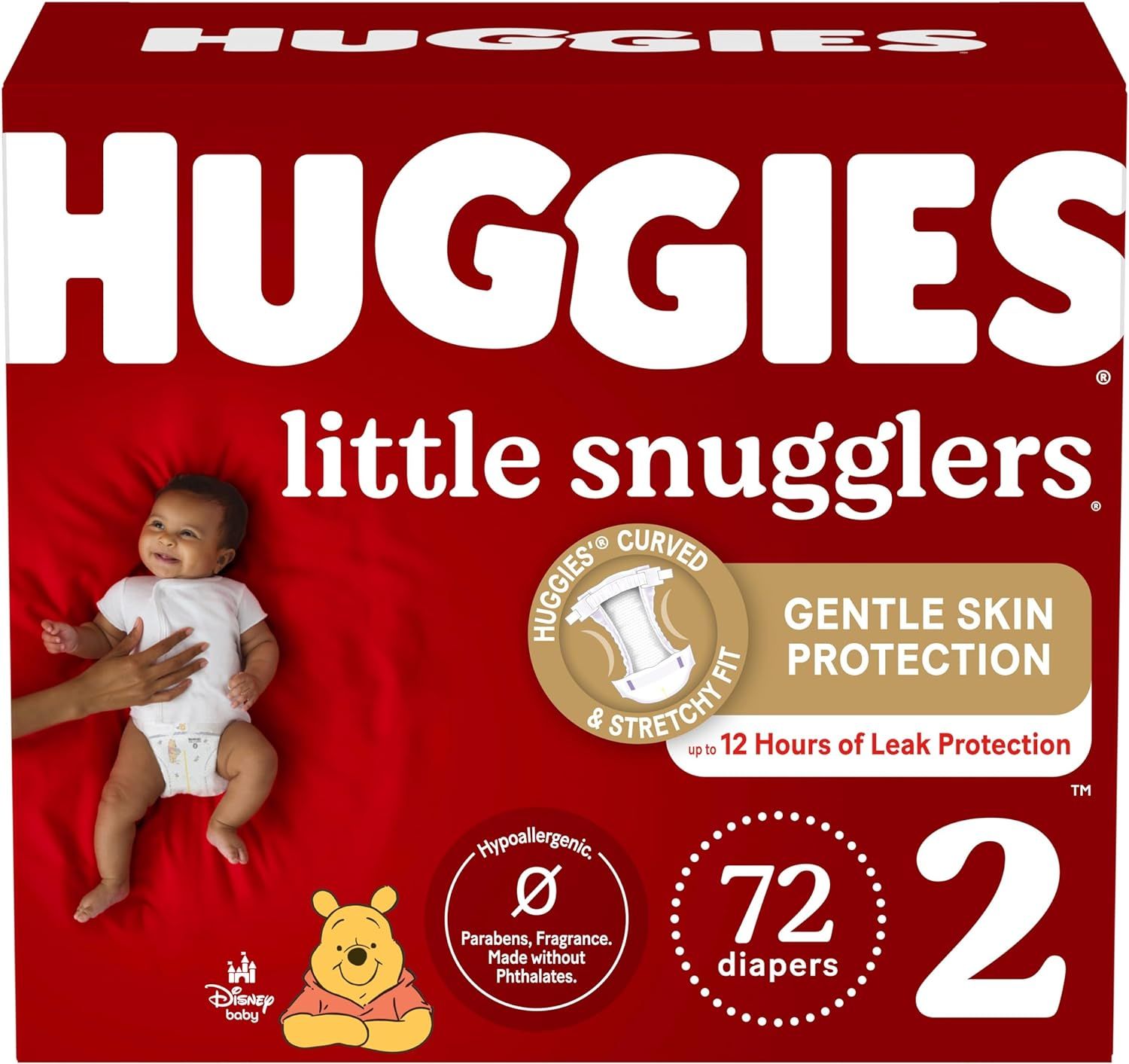 Huggies Little Snugglers Baby Diapers, Size 2, 72ct