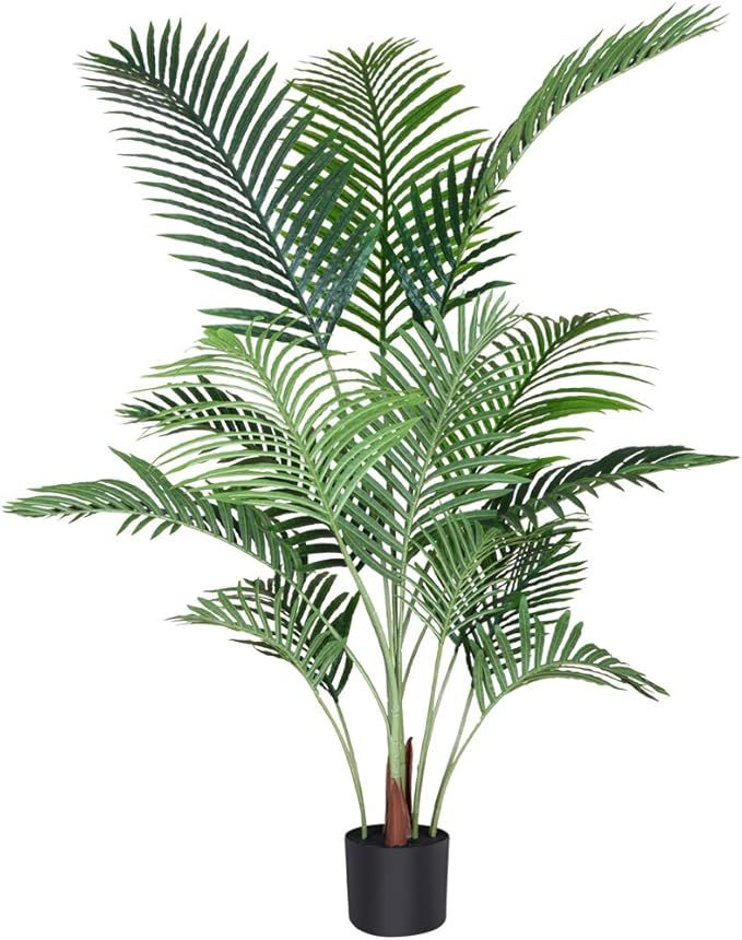 Fopamtri Artificial Areca Palm Plant 4.6 Feet
