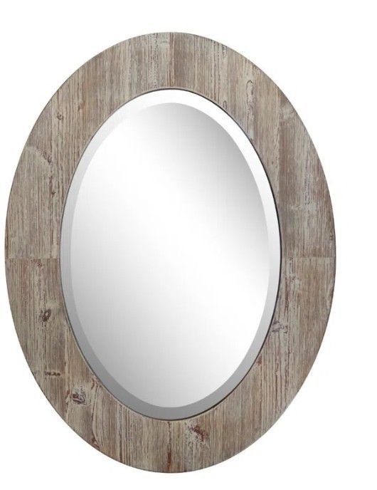 *Imperfect* Gracie Oaks Mayella Solid Wood Flat Mirror