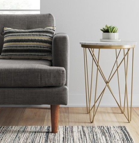 Marble Top Round Table Gold - Threshold