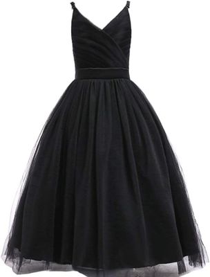 Glamulice Flower Girls Spaghetti Strap Tulle Dress Size 160