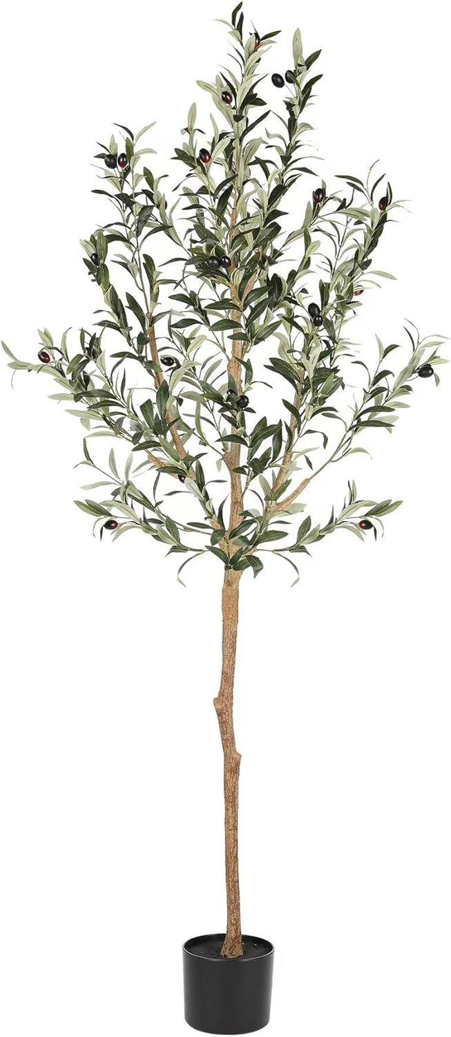 5&#39; Realead Large Fake Potted Olive Silk Tree