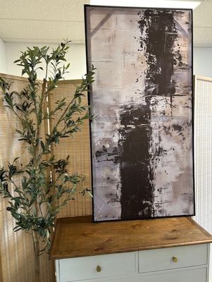 Large Abstract Framed Canvas Artwork