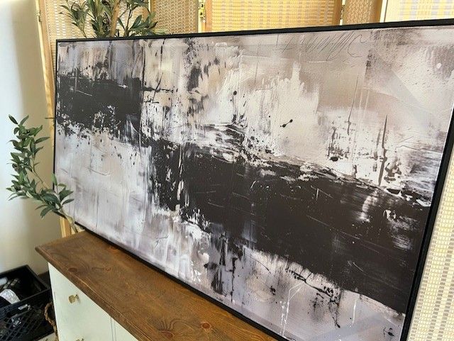 Large Abstract Framed Canvas Artwork