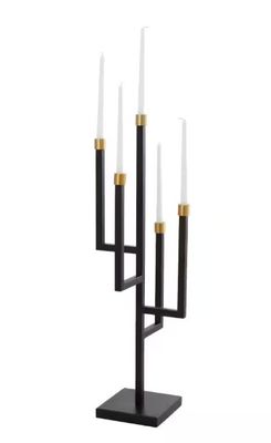 Novogratz 59 in. Black Metal Candelabra