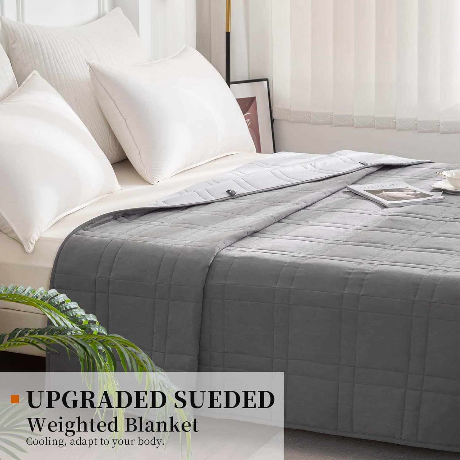 GOHOME King Size Weighted Blanket, 88&quot;x104&quot;