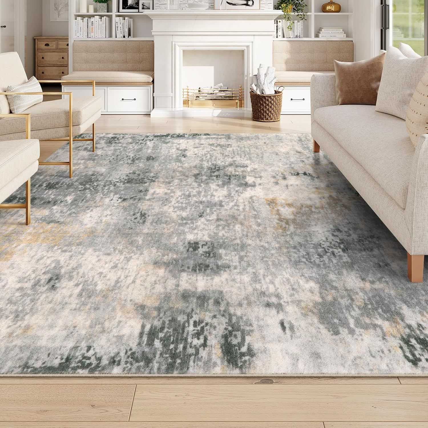 Lahome Modern Abstract Living Room Rug, 8&#39;x10&#39;