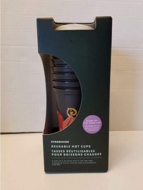 Starbucks  Set of 6 Glow in the Dark Hot Cups