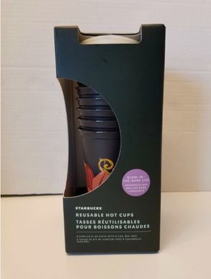 Starbucks  Set of 6 Glow in the Dark Hot Cups