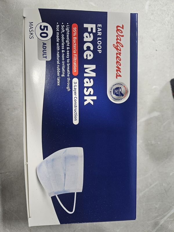 Walgreens Ear Loop Face Mask, 50 ea