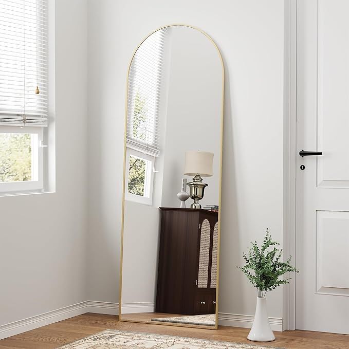 TinyTimes 58&#39;&#39;x18&#39;&#39; Full Length Mirror, Arched Floor Mirror