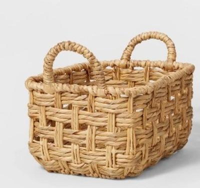 Rectangular Twisted Open Checkered Weave Basket – Brightroom™