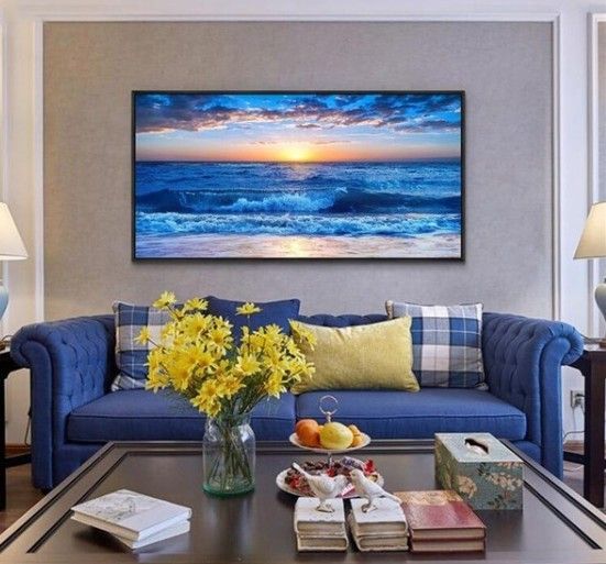 Wapluam Blue Ocean Canvas Wall