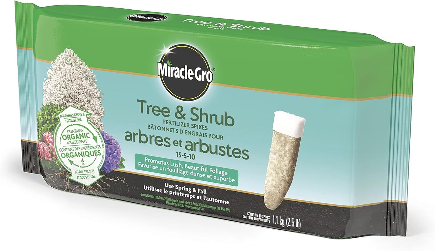 Miracle-Gro Tree &amp; Shrub Fertilizer Spikes - 15-5-10 10pack 1.1kg